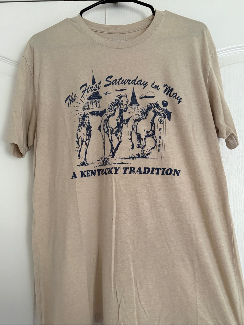 Kentucky Tradition Graphic Tee - Beige with Navy Print